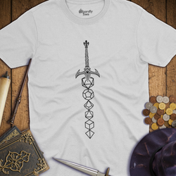 T-Shirt Wizardly: Dice Sword Black