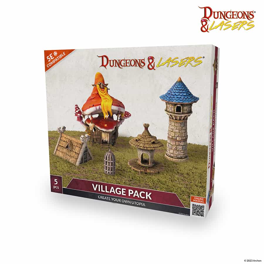 Dungeons & Lasers Terrain Fantasy: Village Pack