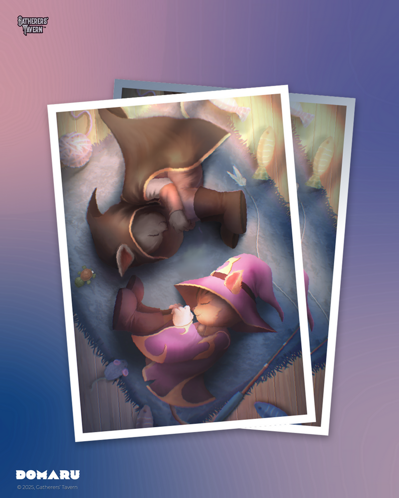 Card Sleeves Gatherer's: Standard DOMARU Matte Cinnamon- 'Resting Rivals' Art (100 ct)