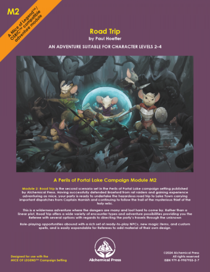 OSR Mice Of Legend: Perils Of Portal Lake - Module M2: Road Trip