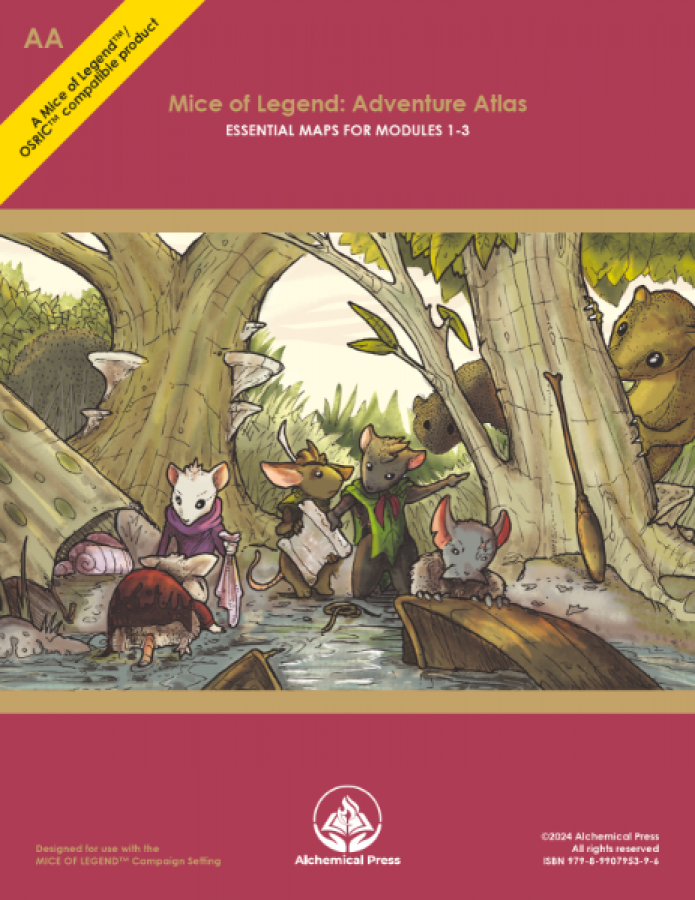 OSR Mice Of Legend: Adventure Atlas  - Aa: Essential Maps For Modules M1-M3