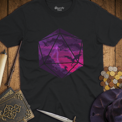 T-Shirt Wizardly: Dragon Storm D20 Hexagon