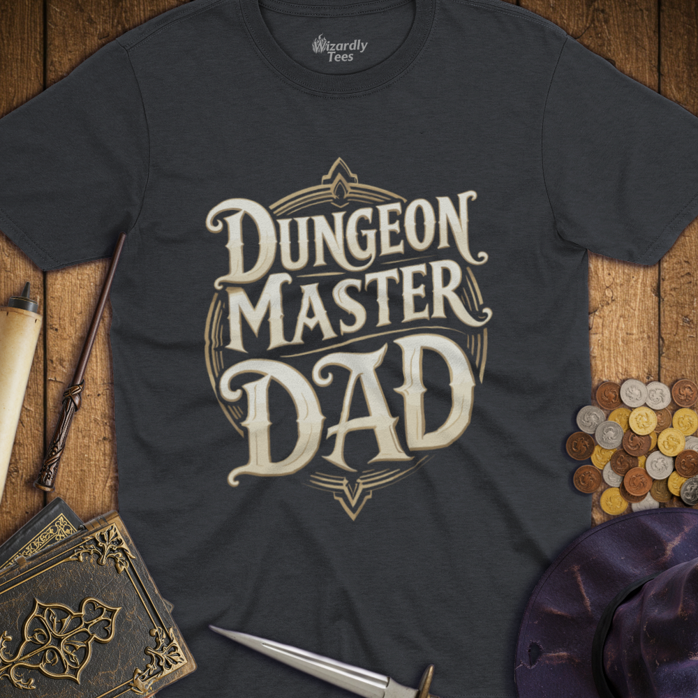 T-Shirt Wizardly: Dungeon Master Dad Badge