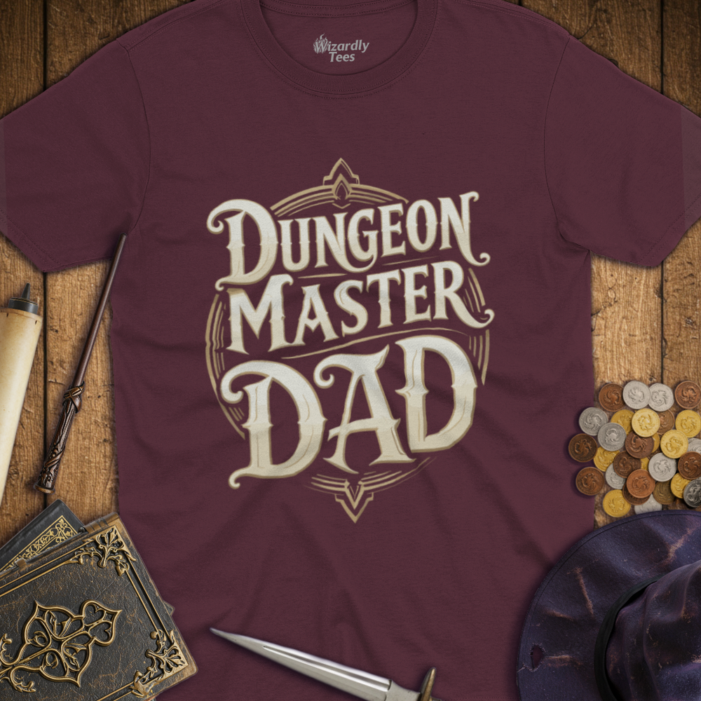 T-Shirt Wizardly: Dungeon Master Dad Badge
