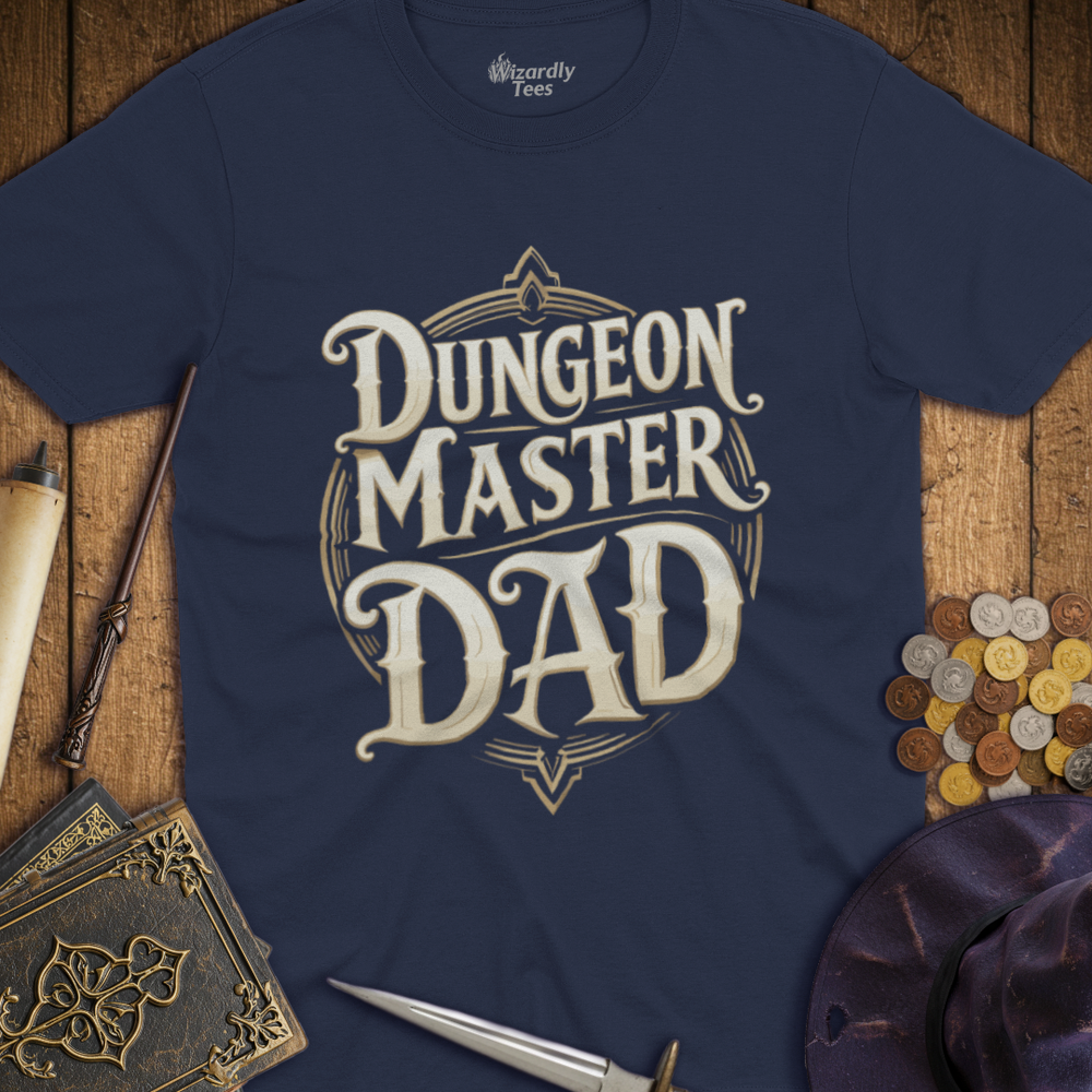 T-Shirt Wizardly: Dungeon Master Dad Badge