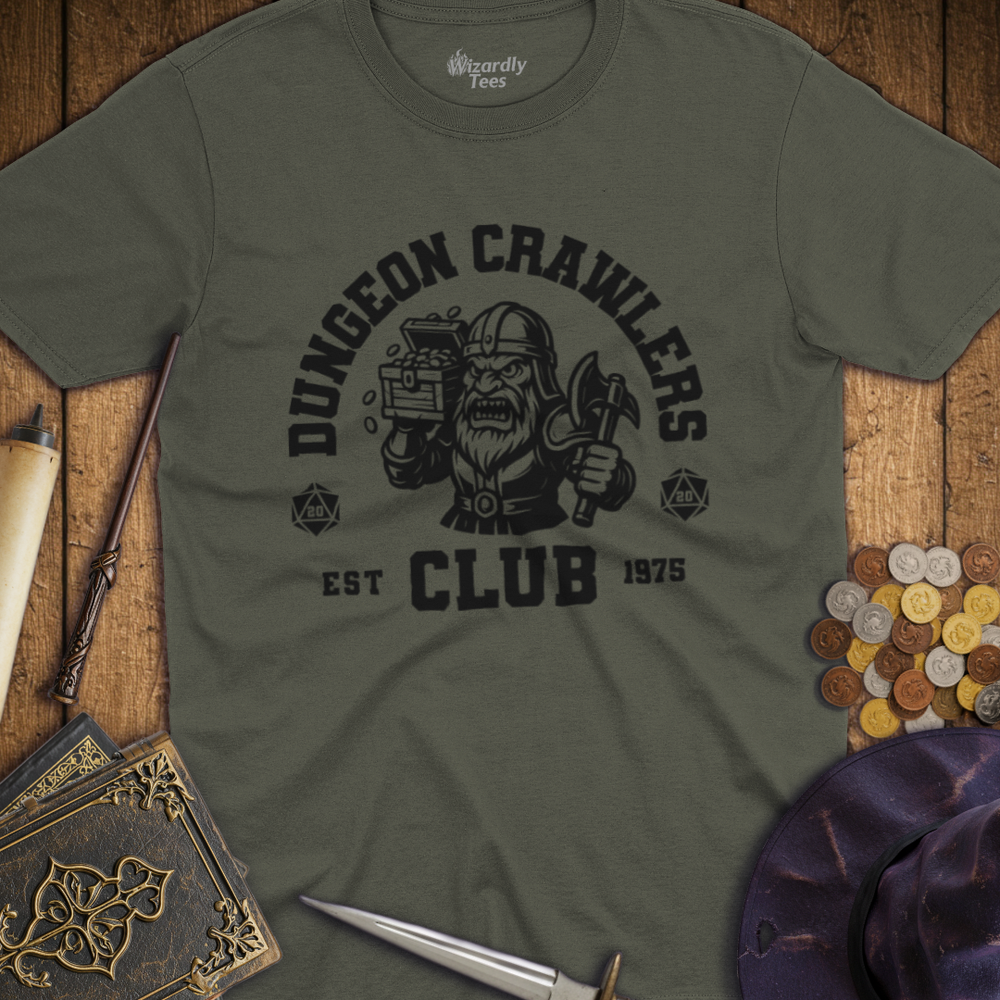 T-Shirt Wizardly: Dungeon Crawlers Club
