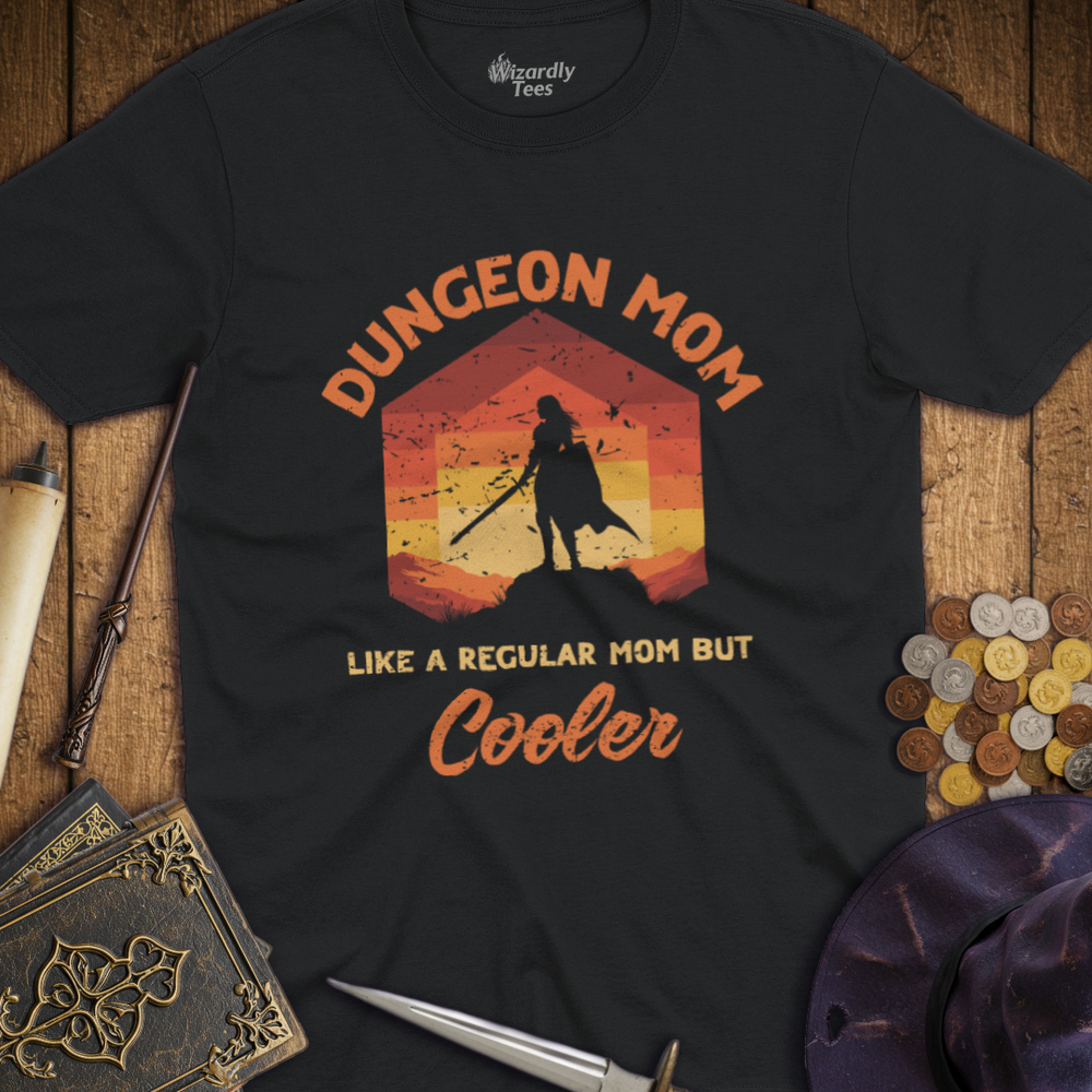 T-Shirt Wizardly: Dungeon Mom Like a Regular Mom But Cooler Red