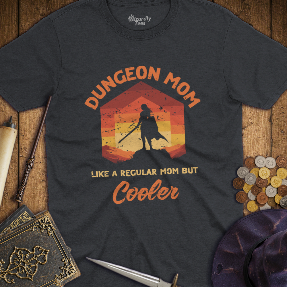 T-Shirt Wizardly: Dungeon Mom Like a Regular Mom But Cooler Red