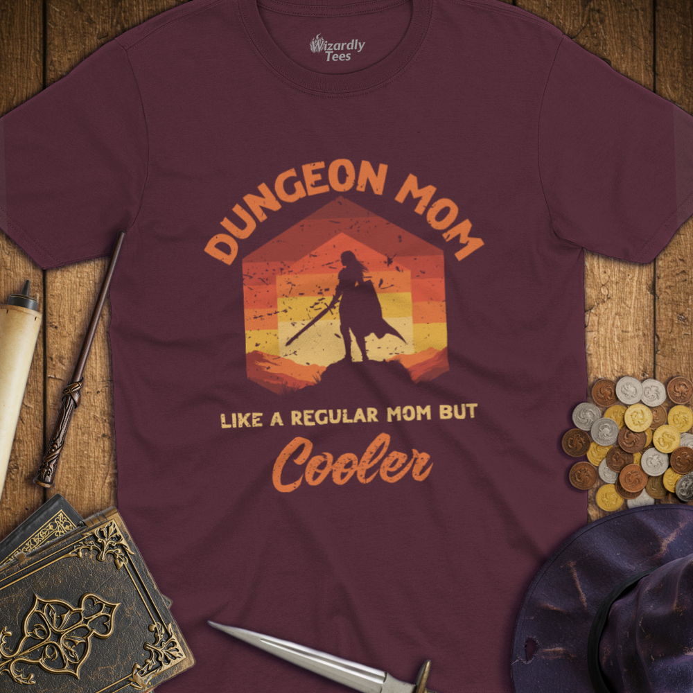 T-Shirt Wizardly: Dungeon Mom Like a Regular Mom But Cooler Red