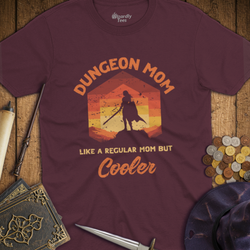 T-Shirt Wizardly: Dungeon Mom Like a Regular Mom But Cooler Red