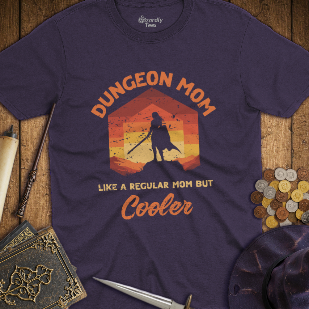 T-Shirt Wizardly: Dungeon Mom Like a Regular Mom But Cooler Red