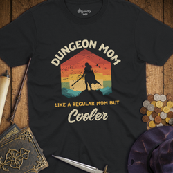 T-Shirt Wizardly: Dungeon Mom Like a Regular Mom But Cooler Retro