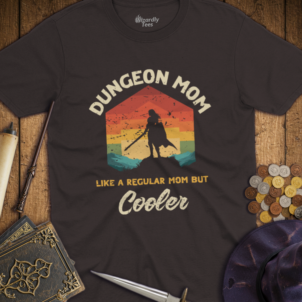 T-Shirt Wizardly: Dungeon Mom Like a Regular Mom But Cooler Retro