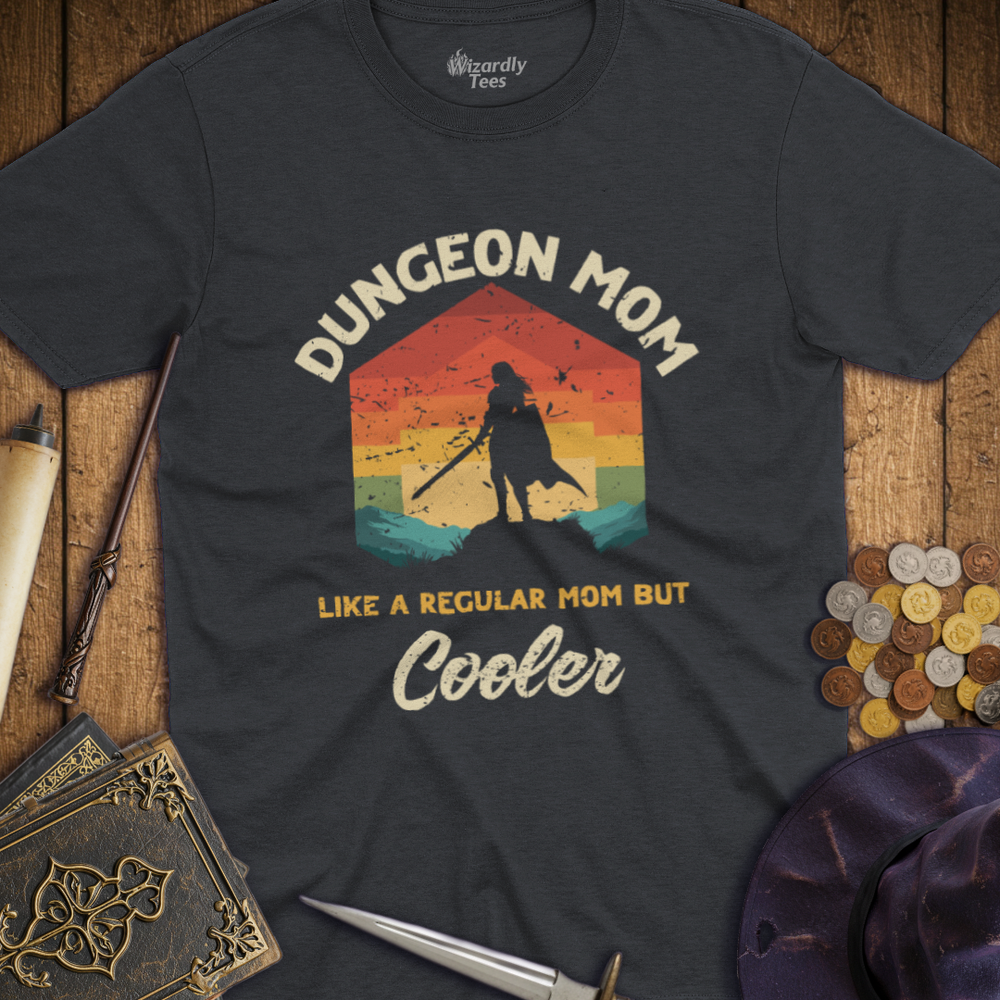 T-Shirt Wizardly: Dungeon Mom Like a Regular Mom But Cooler Retro