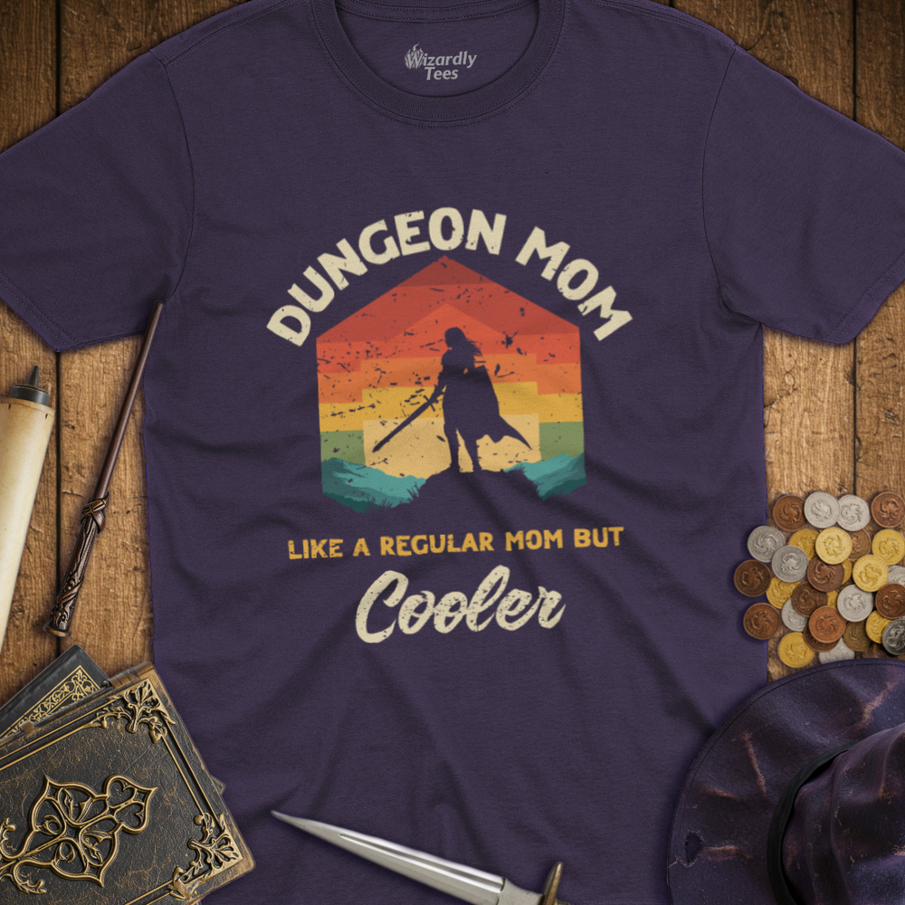 T-Shirt Wizardly: Dungeon Mom Like a Regular Mom But Cooler Retro