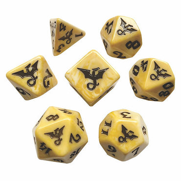 Dice Black Oak: Poly 7-Set Swirl