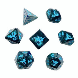 Dice Black Oak: Poly 7-Set Swirl