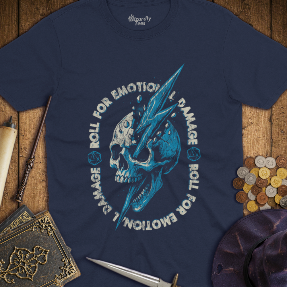 T-Shirt Wizardly: Roll For Emotional Damage Lightning