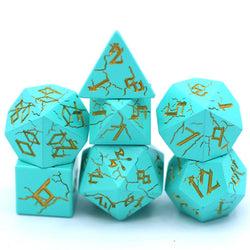 Dice Hymgho Poly 7 Set: Barbarian Solid Metal
