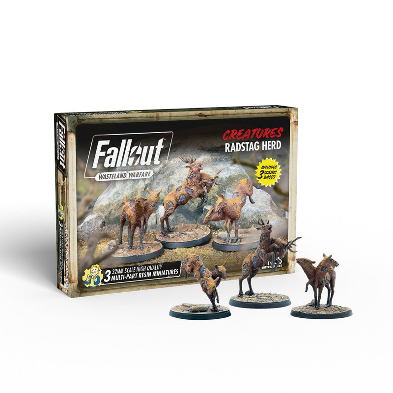 Fallout Wasteland Warfare Creatures: Radstag Herd