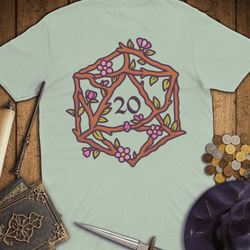 T-Shirt Wizardly: Floral D20 Premium