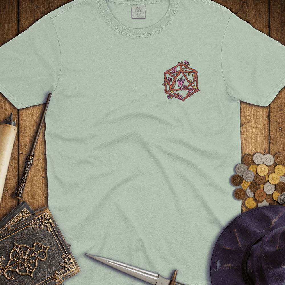 T-Shirt Wizardly: Floral D20 Premium