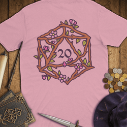 T-Shirt Wizardly: Floral D20 Premium