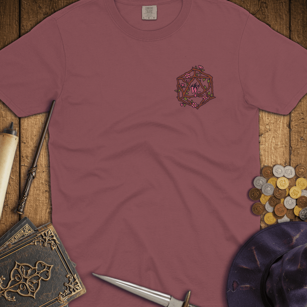 T-Shirt Wizardly: Floral D20 Premium