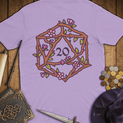 T-Shirt Wizardly: Floral D20 Premium