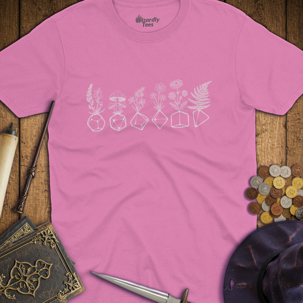 T-Shirt Wizardly: Flowers & Dice