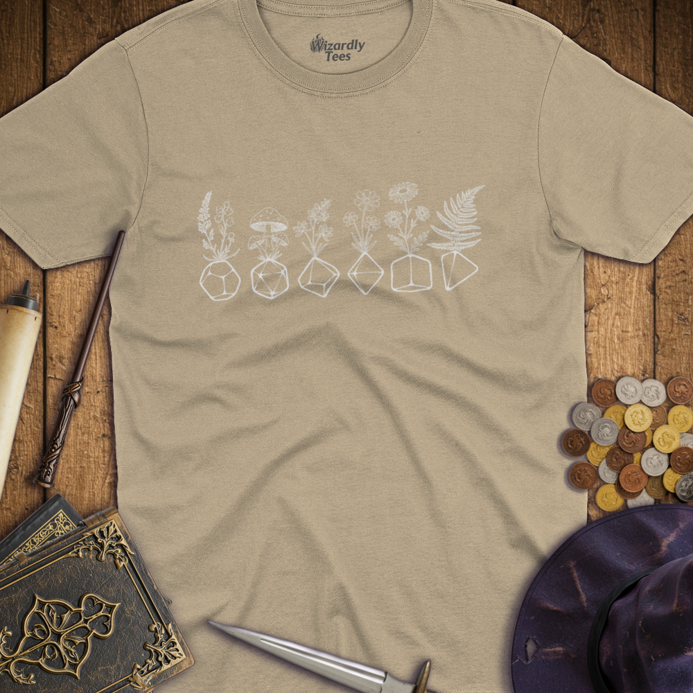 T-Shirt Wizardly: Flowers & Dice