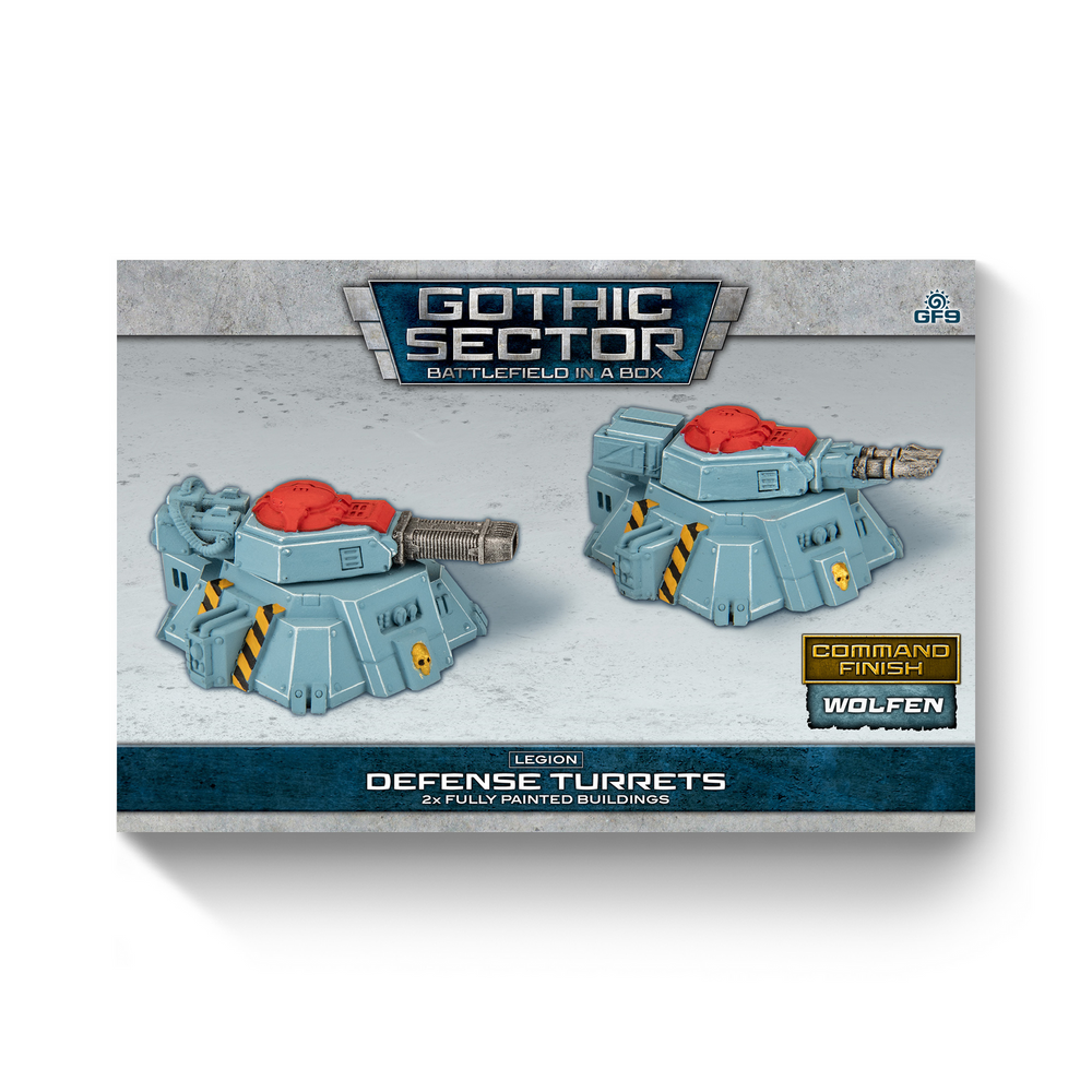 Terrain GF9: Gothic Sector- Legion Defense Turrets Alternate Paint Scheme (x2), 30mm scale