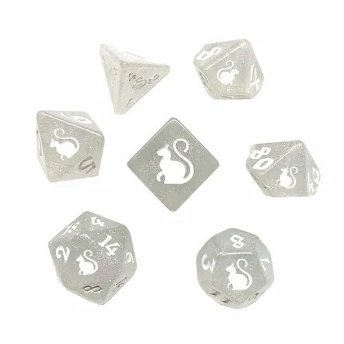 Dice Black Oak: Poly 7-Set Kitty Clacks