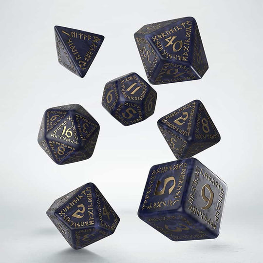 Dice Q-Workshop: Poly 7 Set Runic