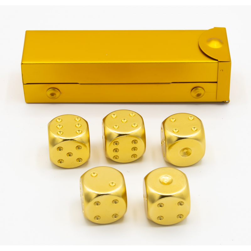 Dice Critical Hit: D06 Set of 5 Metal