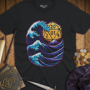 T-Shirt Wizardly: Great Wave D20