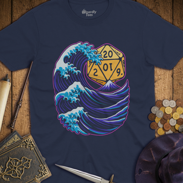 T-Shirt Wizardly: Great Wave D20