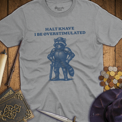 T-Shirt Wizardly: Halt Knave I Be Overstimulated Raccoon