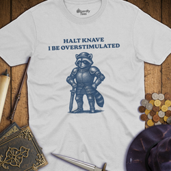 T-Shirt Wizardly: Halt Knave I Be Overstimulated Raccoon