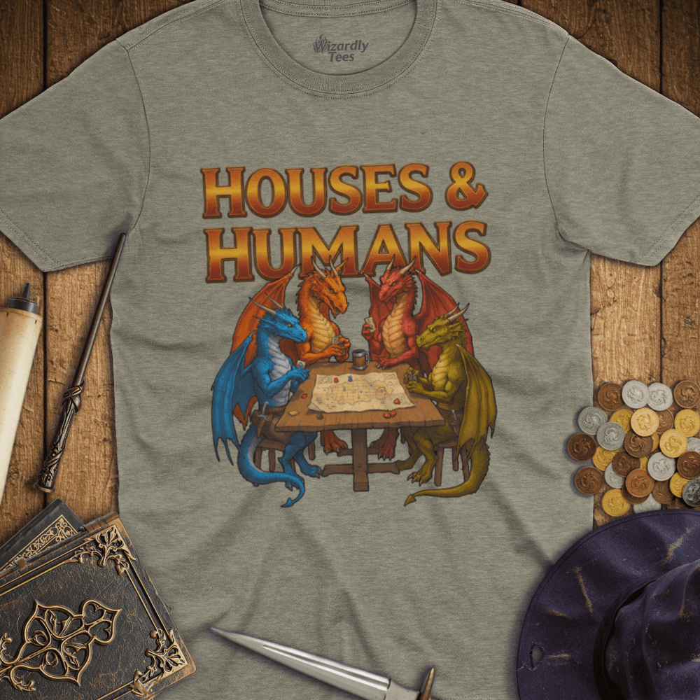 T-Shirt Wizardly: Houses - Humans TALL