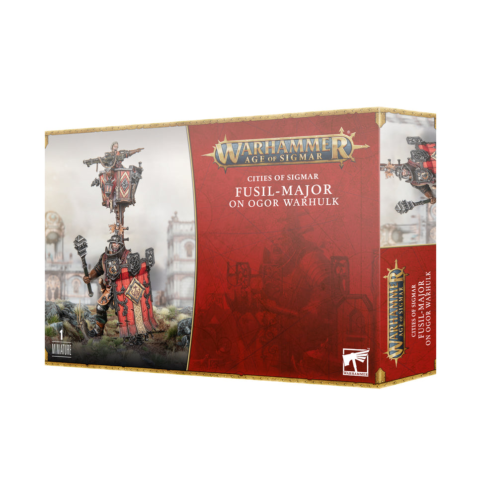 Warhammer Age of Sigmar Cities of Sigmar: Freeguild Fusilier Major on Ogor Warhulk