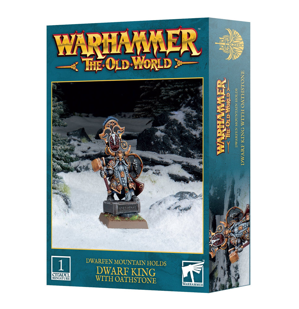Warhammer The Old World Dwarfen Mountain Holds: Dwarf King with Oathstone