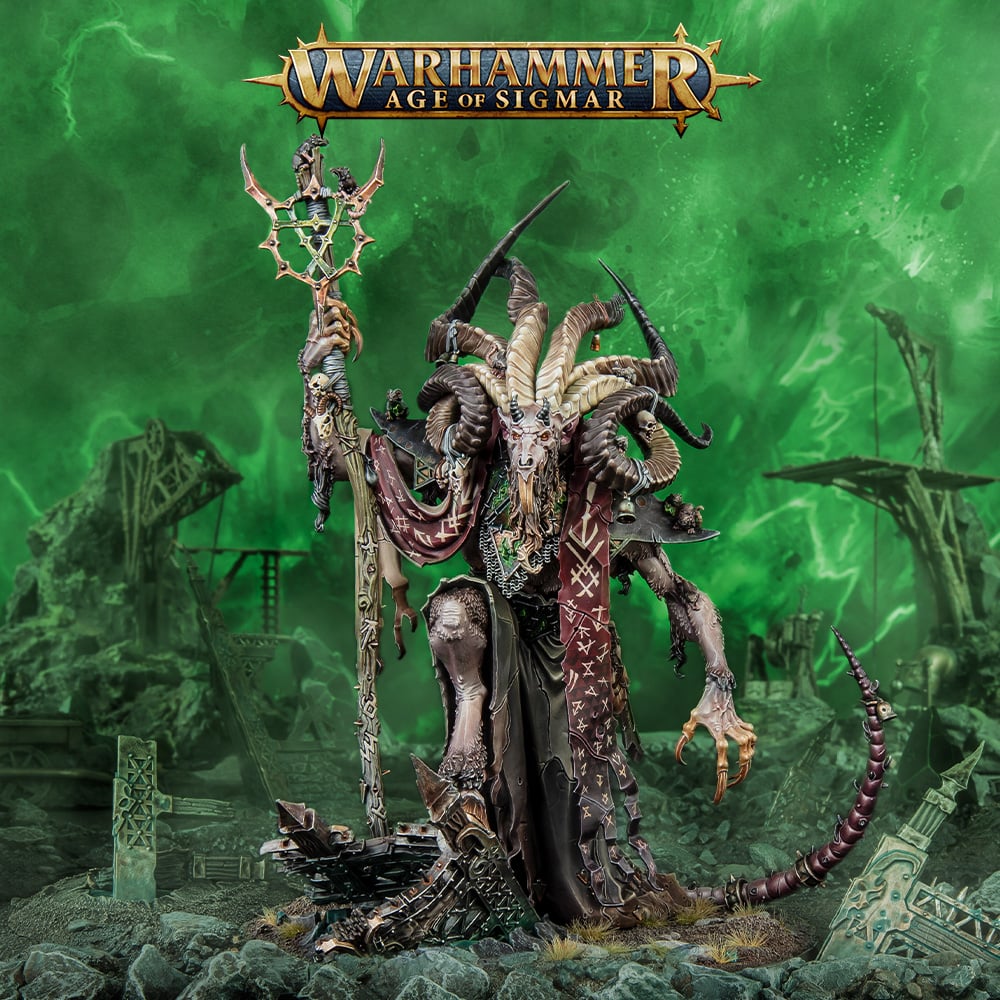 Warhammer Age of Sigmar Skaven: Vizzik Skour Prophet Horned Rat