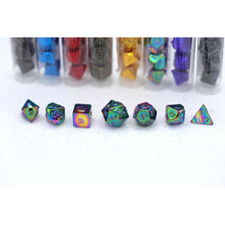 Dice Hymgho Poly 7 Set: 10mm Mini Solid Metal