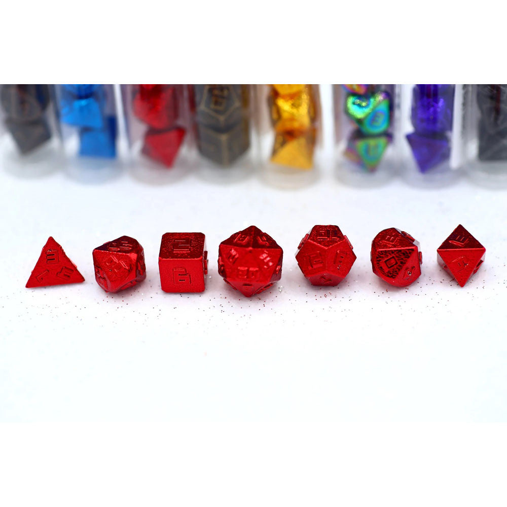 Dice Hymgho Poly 7 Set: 10mm Mini Solid Metal