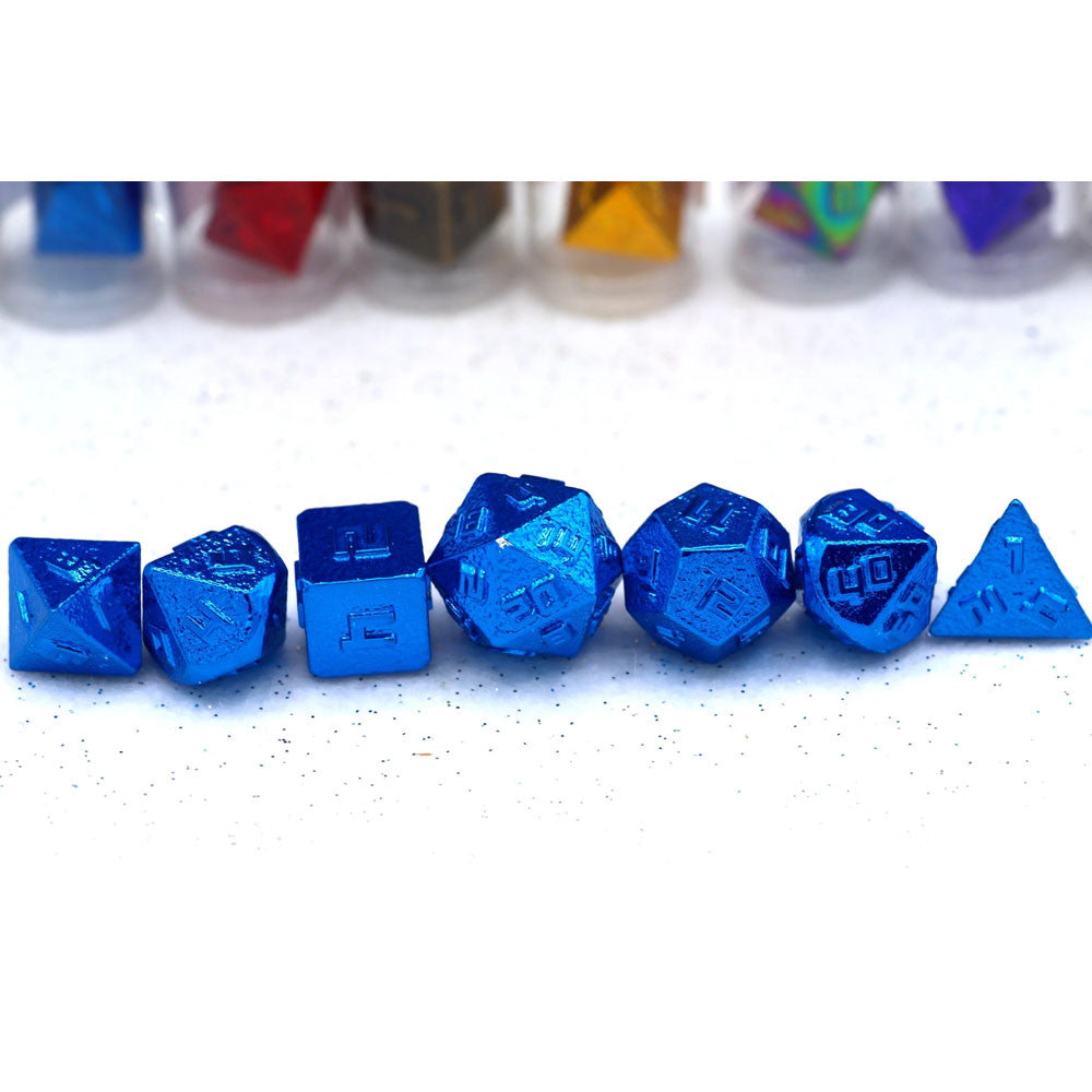 Dice Hymgho Poly 7 Set: 10mm Mini Solid Metal