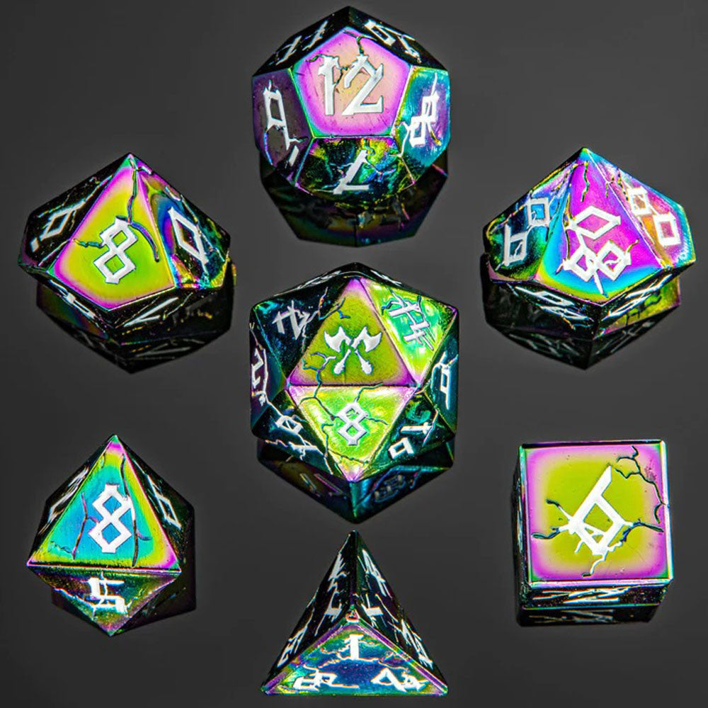 Dice Hymgho Poly 7 Set: Barbarian Solid Metal
