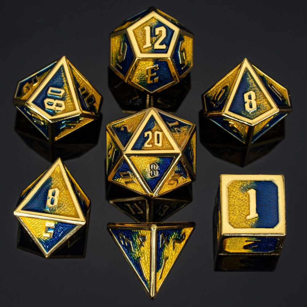 Dice Hymgho Poly 7 Set: Draconis Solid Metal