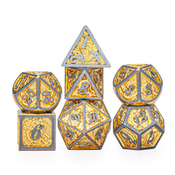 Dice Hymgho Poly 7 Set: Dragon Solid Metal