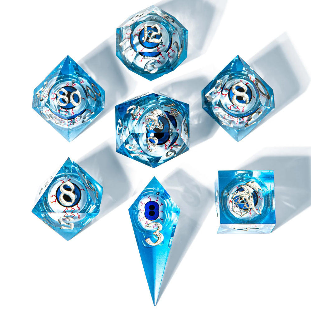Dice Hymgho Poly 7 Set: Always Watching Hand Sanded Sharp Edge Resin